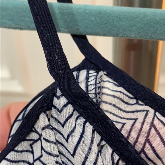 Navy Blue/ White small top boho hippy - Picture 4 of 5